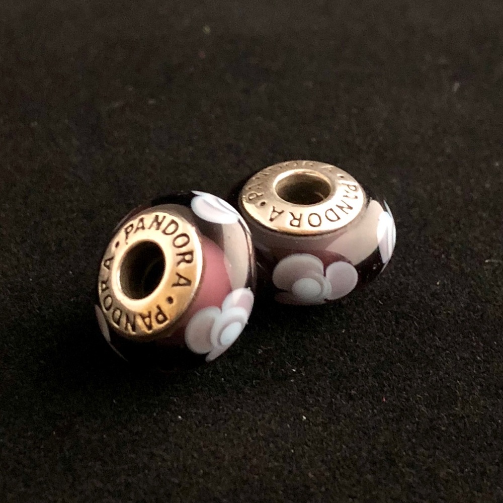Pandora Purple Flower Murano Charm